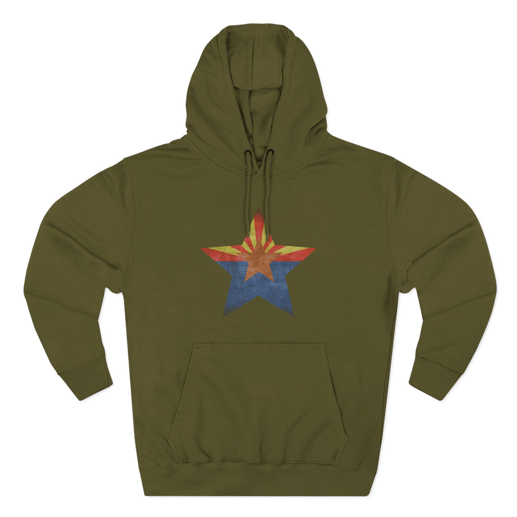 Coolidge AZ Fleece Hoodie: Arizona Star, Casa Grande Ruins