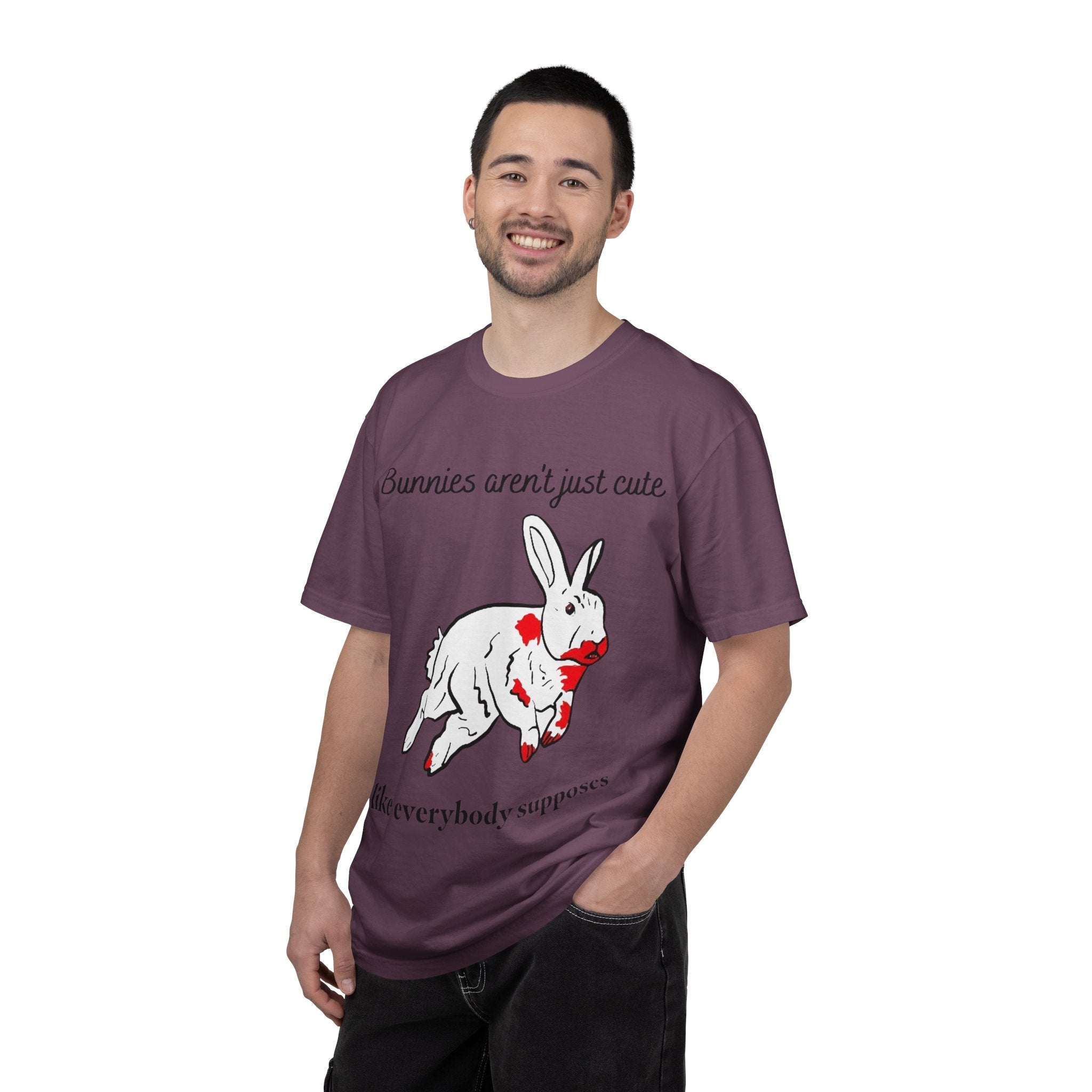Bloody Bunny T-Shirt | Killer Rabbit Parody Gothic Dark Humor Gift