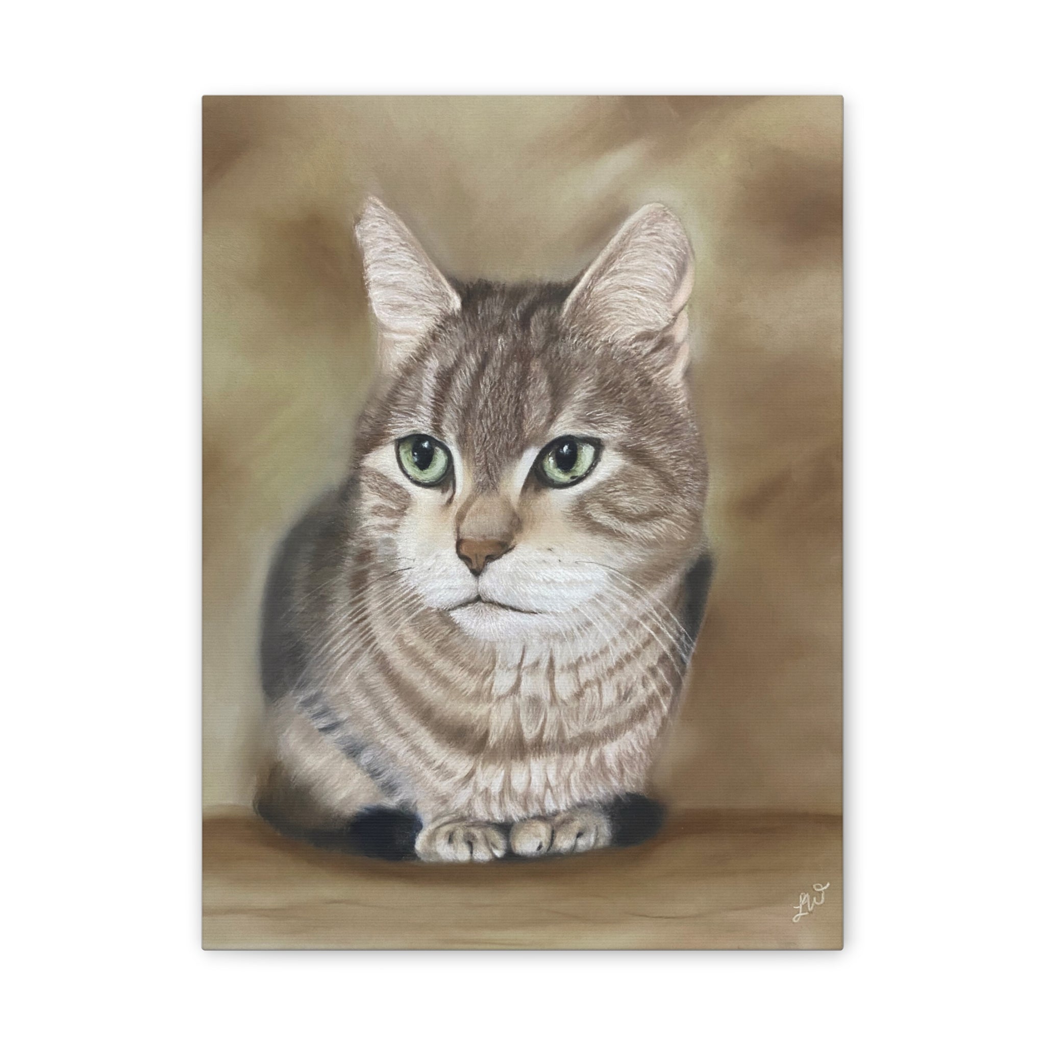 Canvas Print, Bengal Cat Pastel Pet Portrait, Wall Art Decor, Home Decor, Animal Lover Gift, Cat Lover Gift, Cat Wall Hanging, Cat Wall