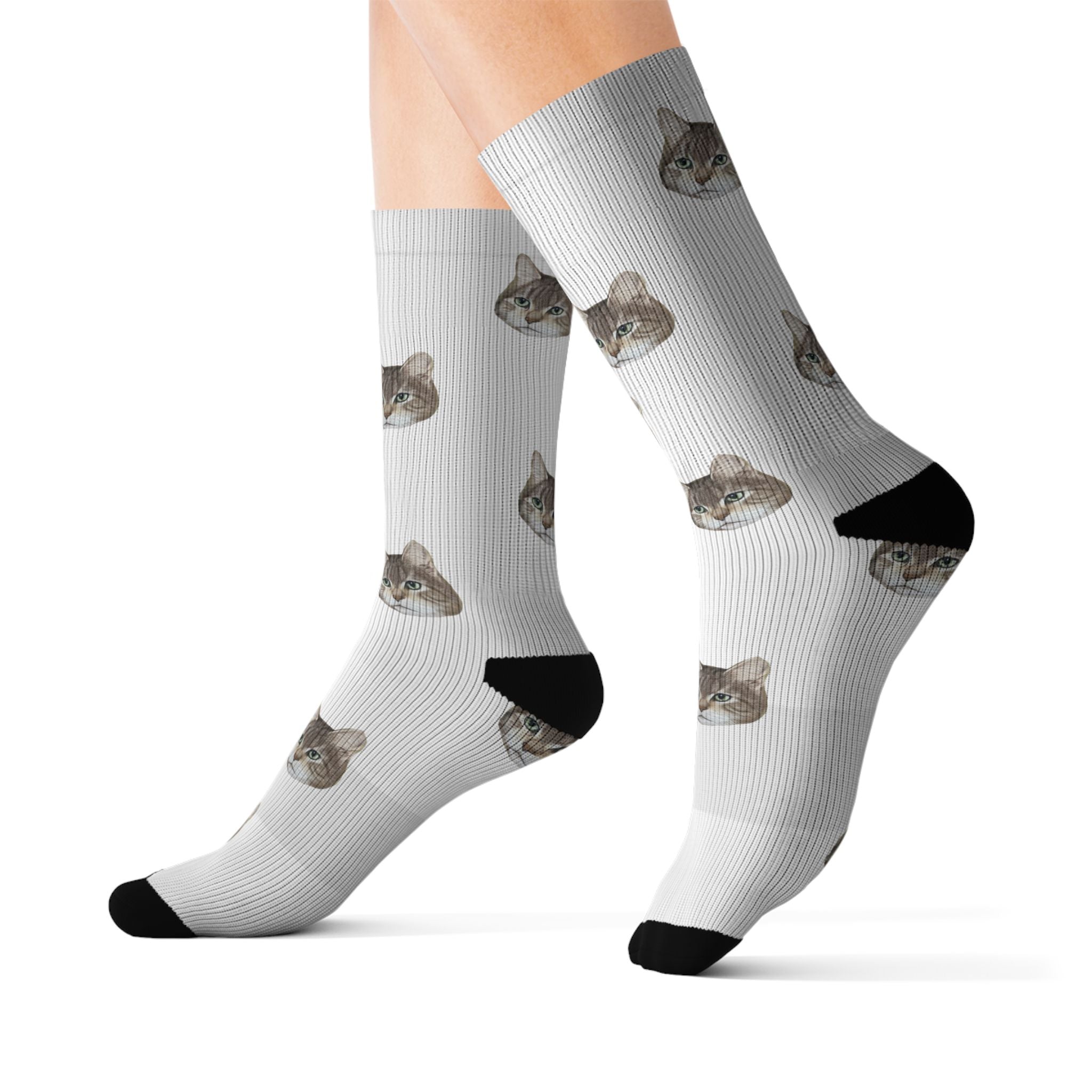 Bengal Cat Print Socks: Novelty Animal Lover Gift