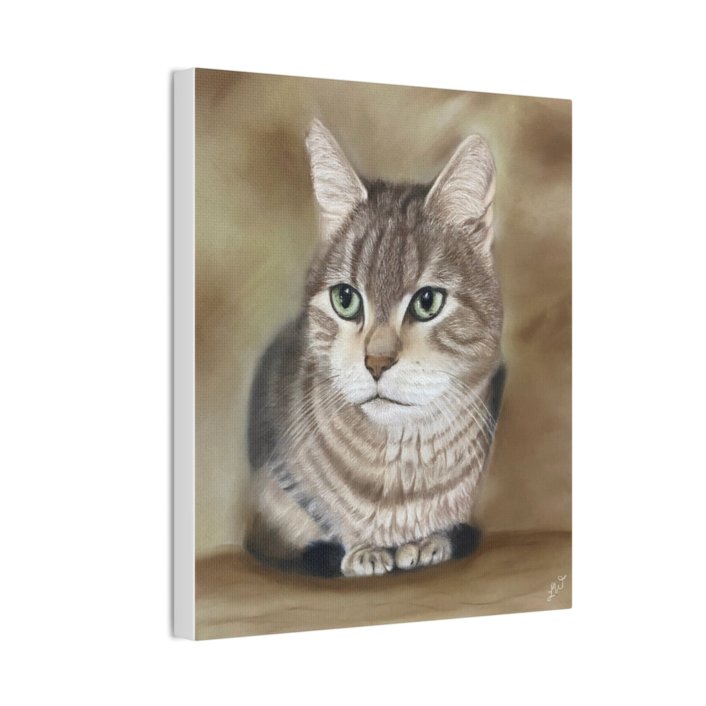 Canvas Print, Bengal Cat Pastel Pet Portrait, Wall Art Decor, Home Decor, Animal Lover Gift, Cat Lover Gift, Cat Wall Hanging, Cat Wall