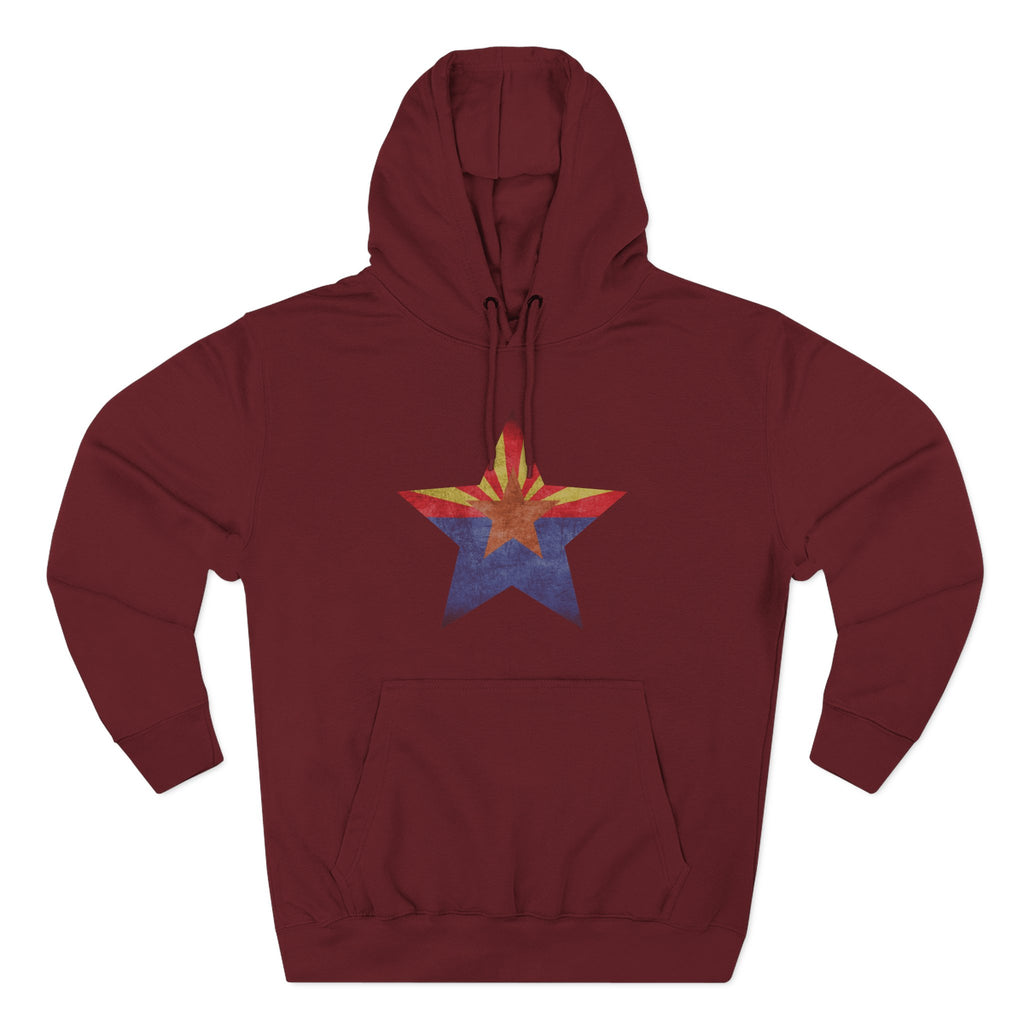 Coolidge AZ Fleece Hoodie: Arizona Star, Casa Grande Ruins