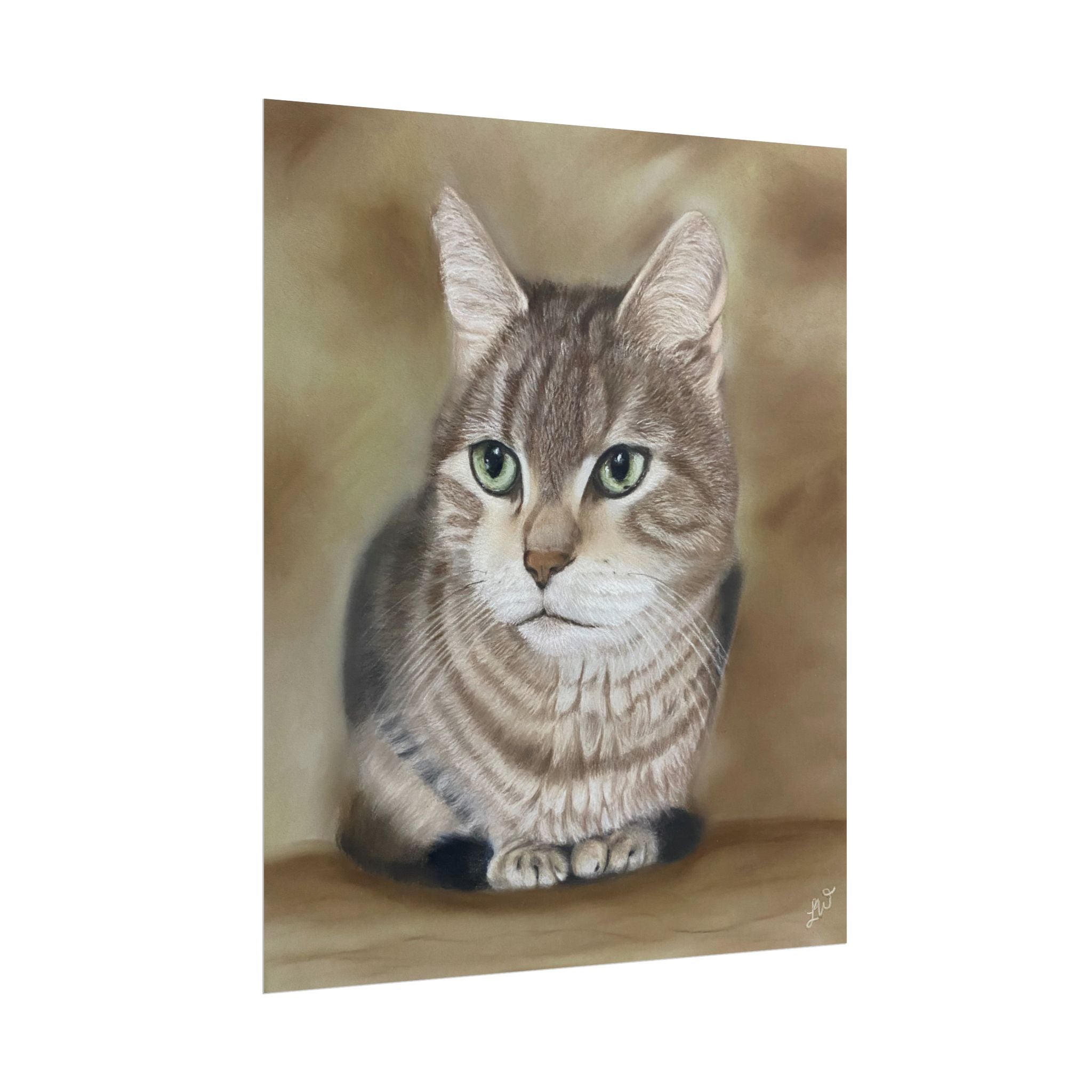 Charming Cat Portrait Rolled Posters | Cozy Home Decor, Unique Gift, Pet Lover Wall Art, Feline Art Print, Cat Themed Room