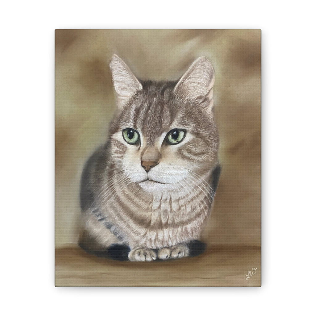 Canvas Print, Bengal Cat Pastel Pet Portrait, Wall Art Decor, Home Decor, Animal Lover Gift, Cat Lover Gift, Cat Wall Hanging, Cat Wall