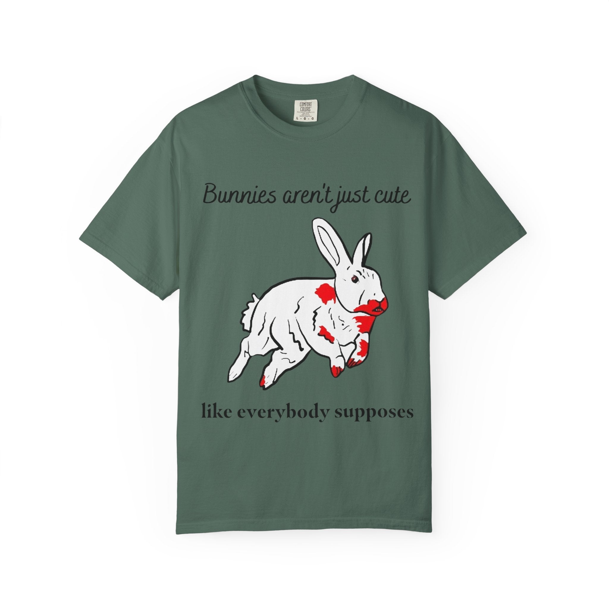 Bloody Bunny T-Shirt | Killer Rabbit Parody Gothic Dark Humor Gift