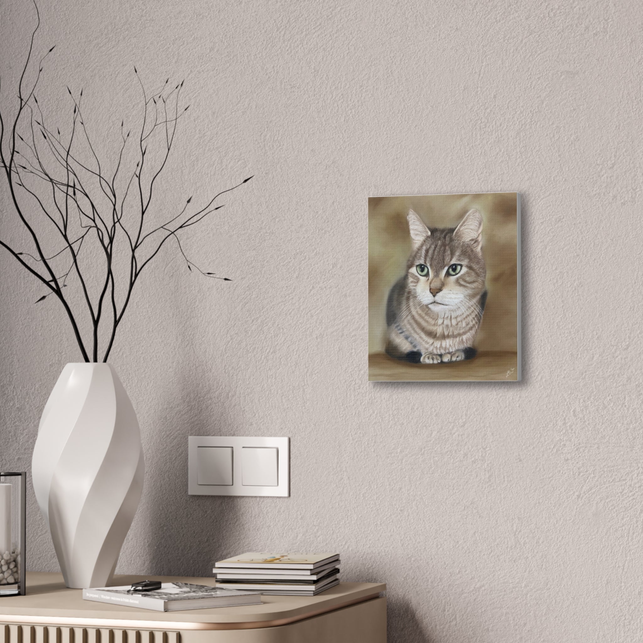 Canvas Print, Bengal Cat Pastel Pet Portrait, Wall Art Decor, Home Decor, Animal Lover Gift, Cat Lover Gift, Cat Wall Hanging, Cat Wall