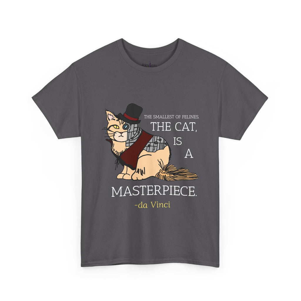 Steampunk Cyber Cat Graphic Tee, Unisex Cotton T-Shirt