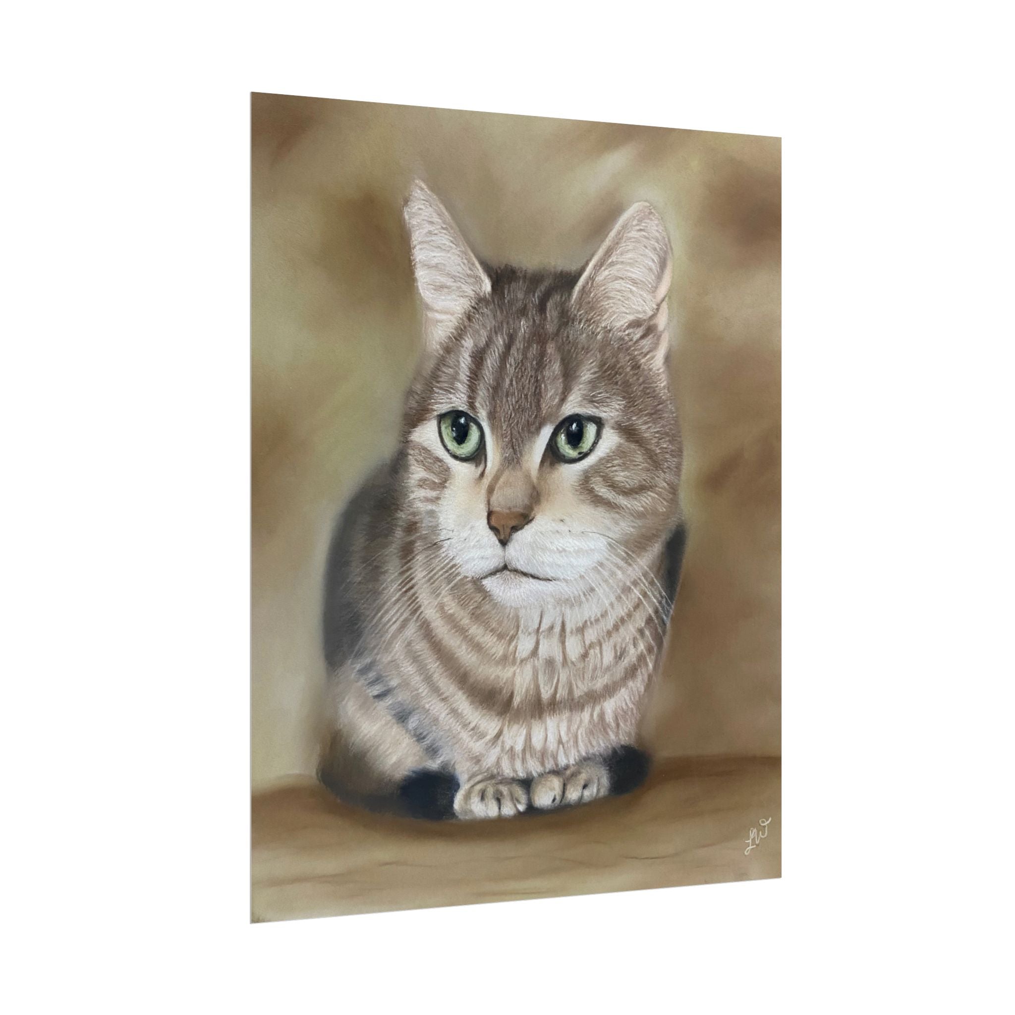 Charming Cat Portrait Rolled Posters | Cozy Home Decor, Unique Gift, Pet Lover Wall Art, Feline Art Print, Cat Themed Room