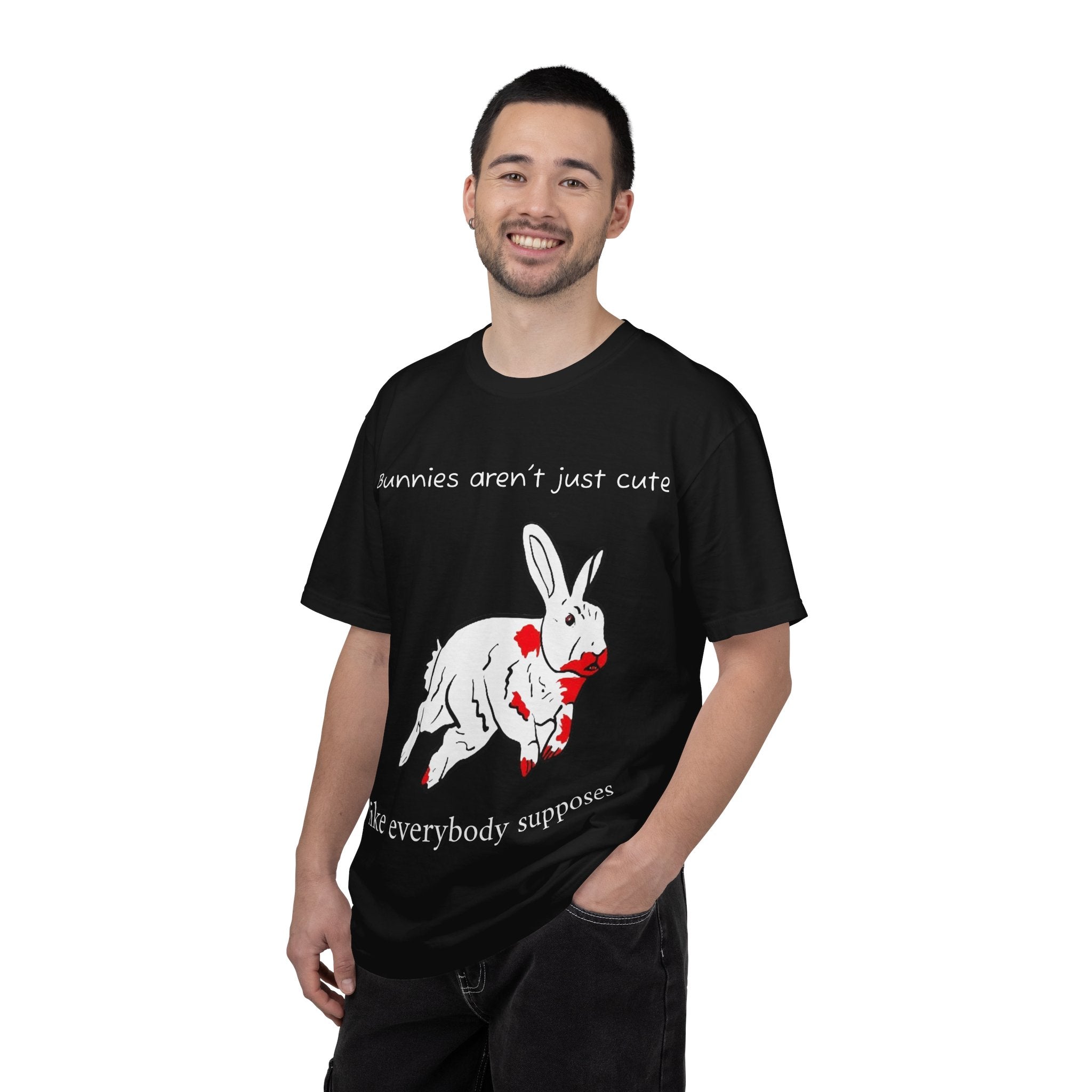 Bloody Bunny T-Shirt | Killer Rabbit Parody Gothic Dark Humor Gift