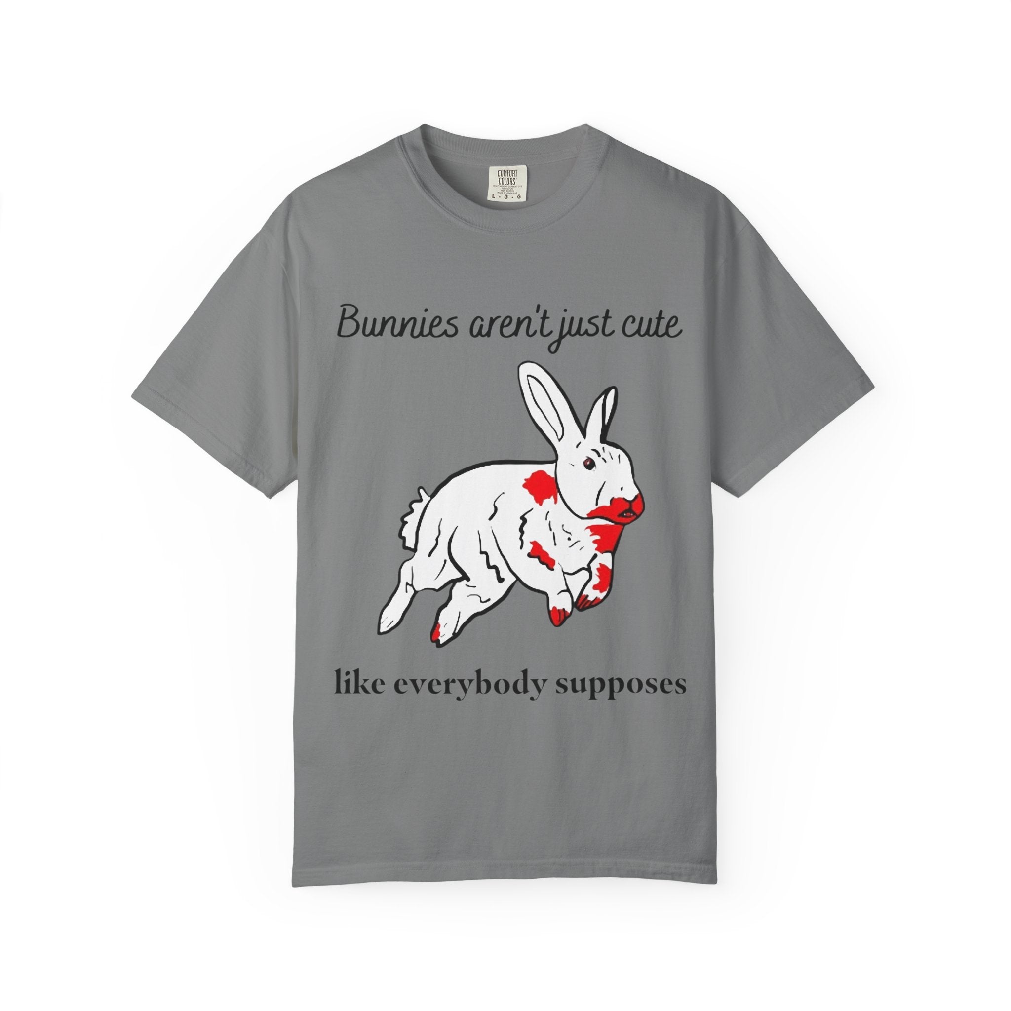 Bloody Bunny T-Shirt | Killer Rabbit Parody Gothic Dark Humor Gift