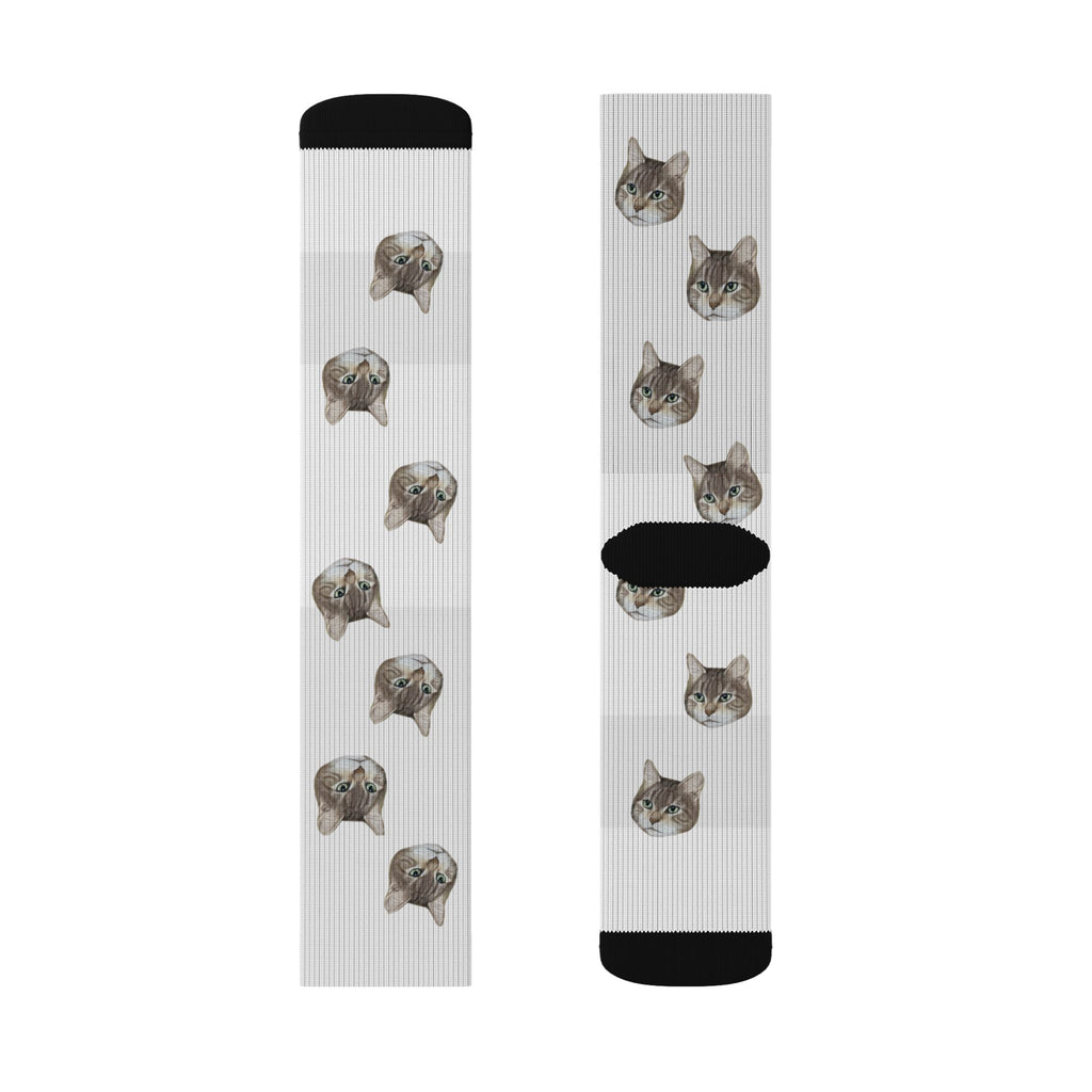 Bengal Cat Print Socks: Novelty Animal Lover Gift