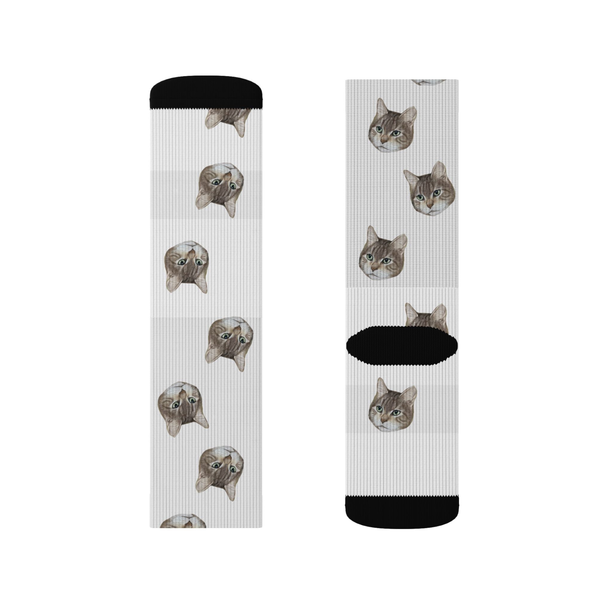 Bengal Cat Print Socks: Novelty Animal Lover Gift