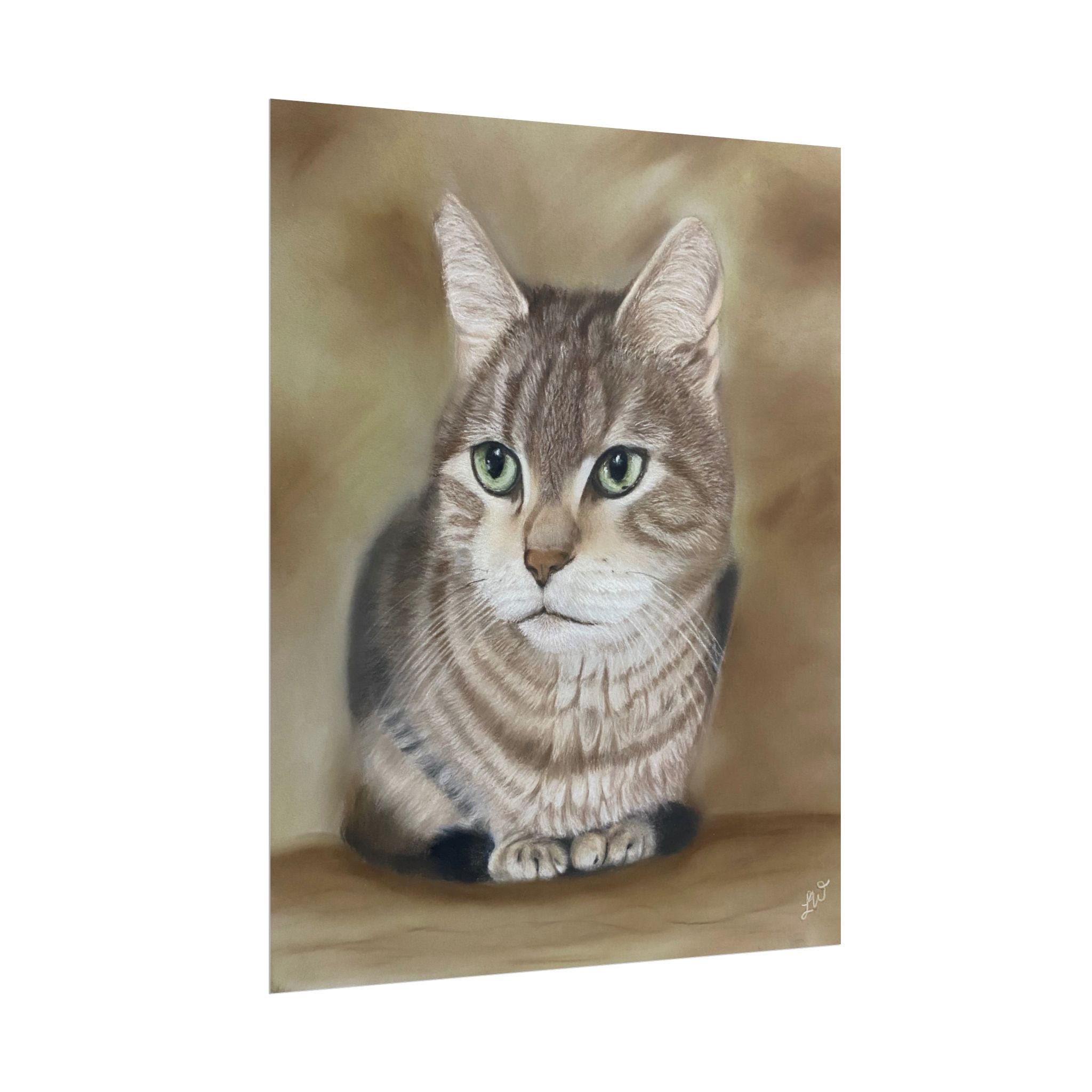 Charming Cat Portrait Rolled Posters | Cozy Home Decor, Unique Gift, Pet Lover Wall Art, Feline Art Print, Cat Themed Room