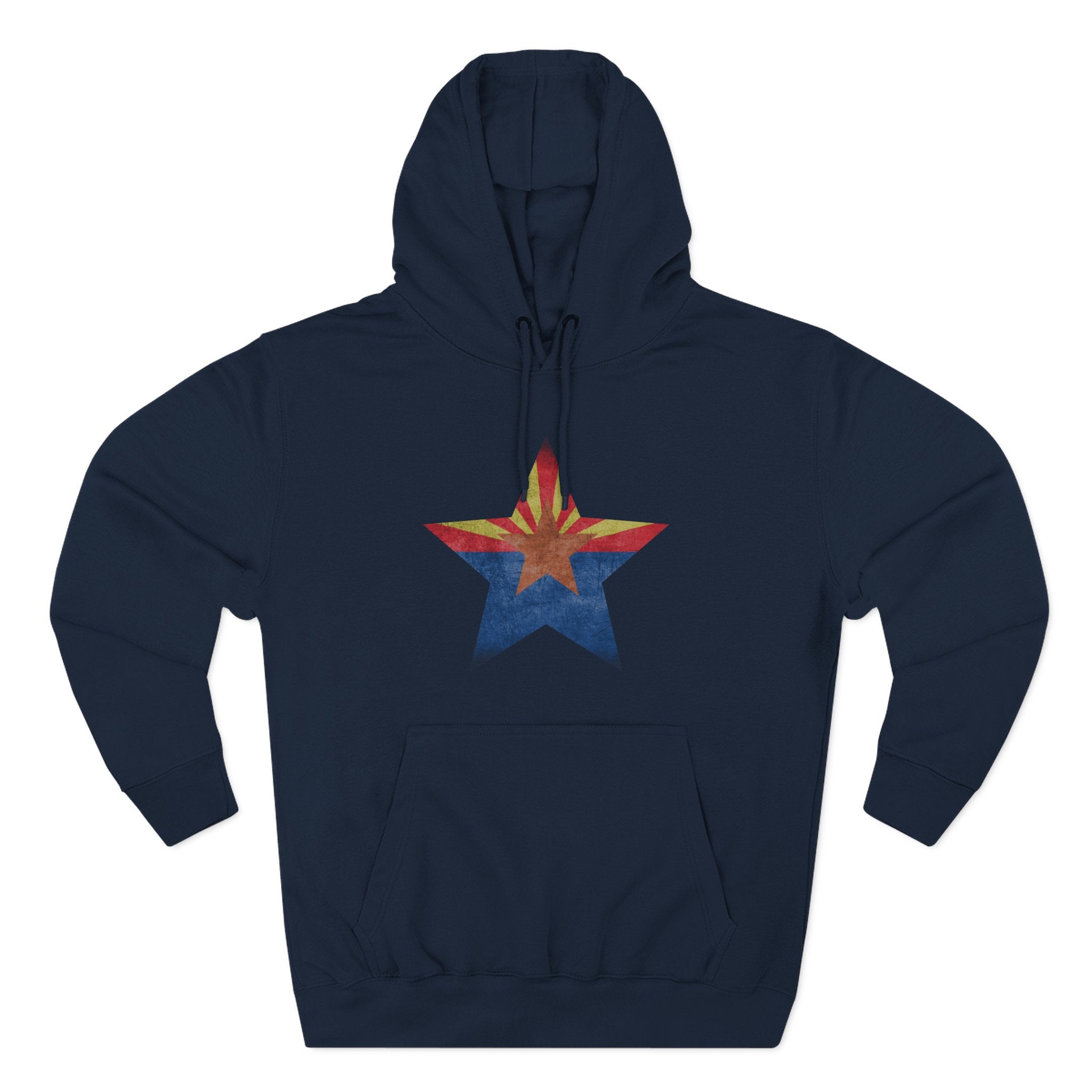 Coolidge AZ Fleece Hoodie: Arizona Star, Casa Grande Ruins