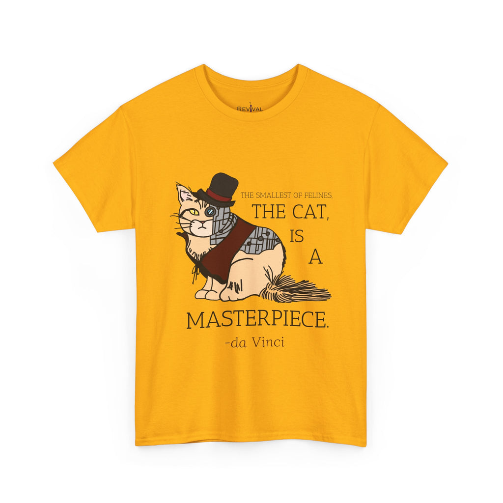 Steampunk Cyber Cat Graphic Tee, Unisex Cotton T-Shirt