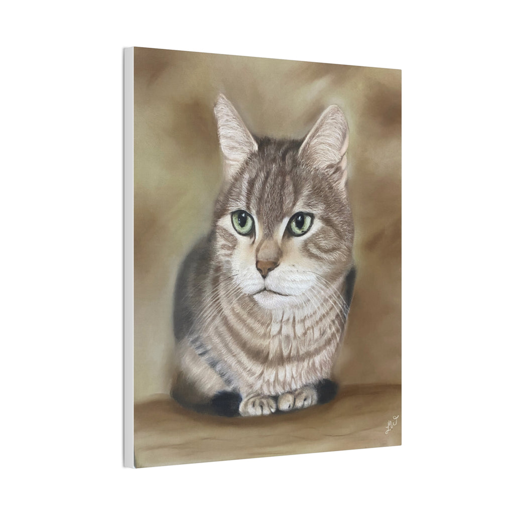 Canvas Print, Bengal Cat Pastel Pet Portrait, Wall Art Decor, Home Decor, Animal Lover Gift, Cat Lover Gift, Cat Wall Hanging, Cat Wall