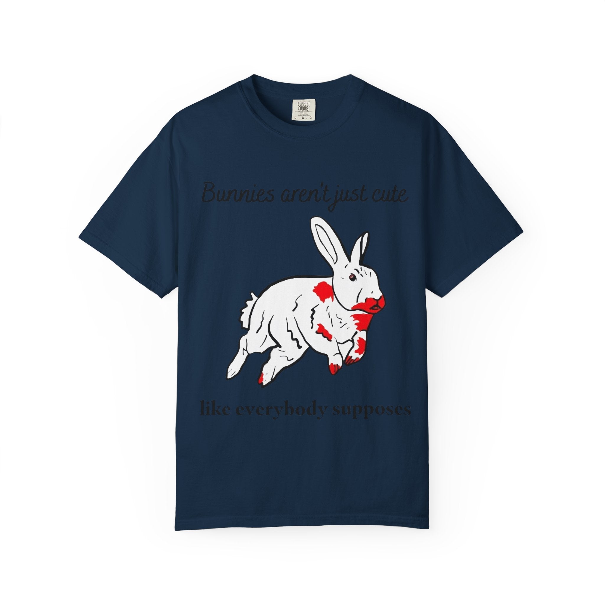 Bloody Bunny T-Shirt | Killer Rabbit Parody Gothic Dark Humor Gift