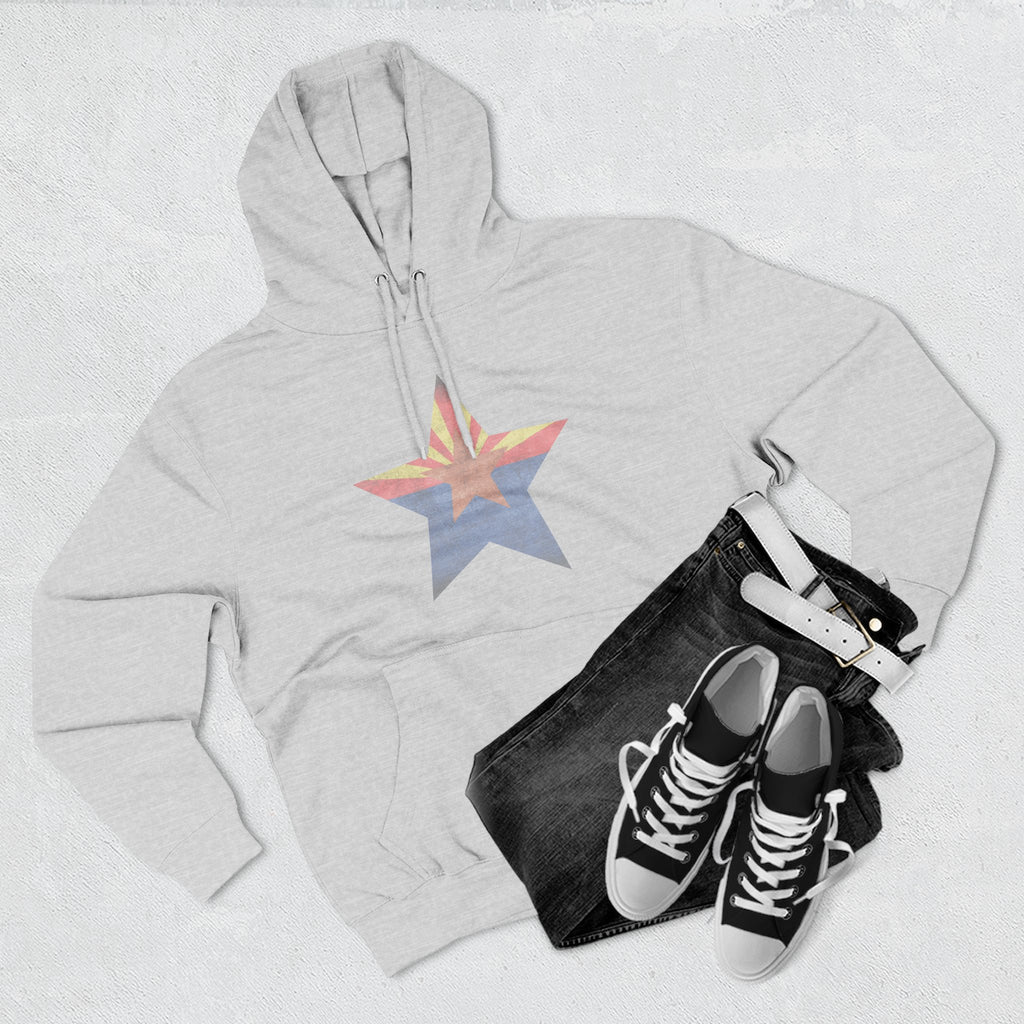 Coolidge AZ Fleece Hoodie: Arizona Star, Casa Grande Ruins