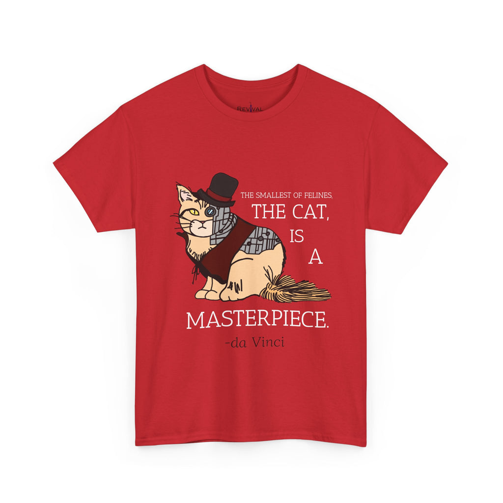 Steampunk Cyber Cat Graphic Tee, Unisex Cotton T-Shirt