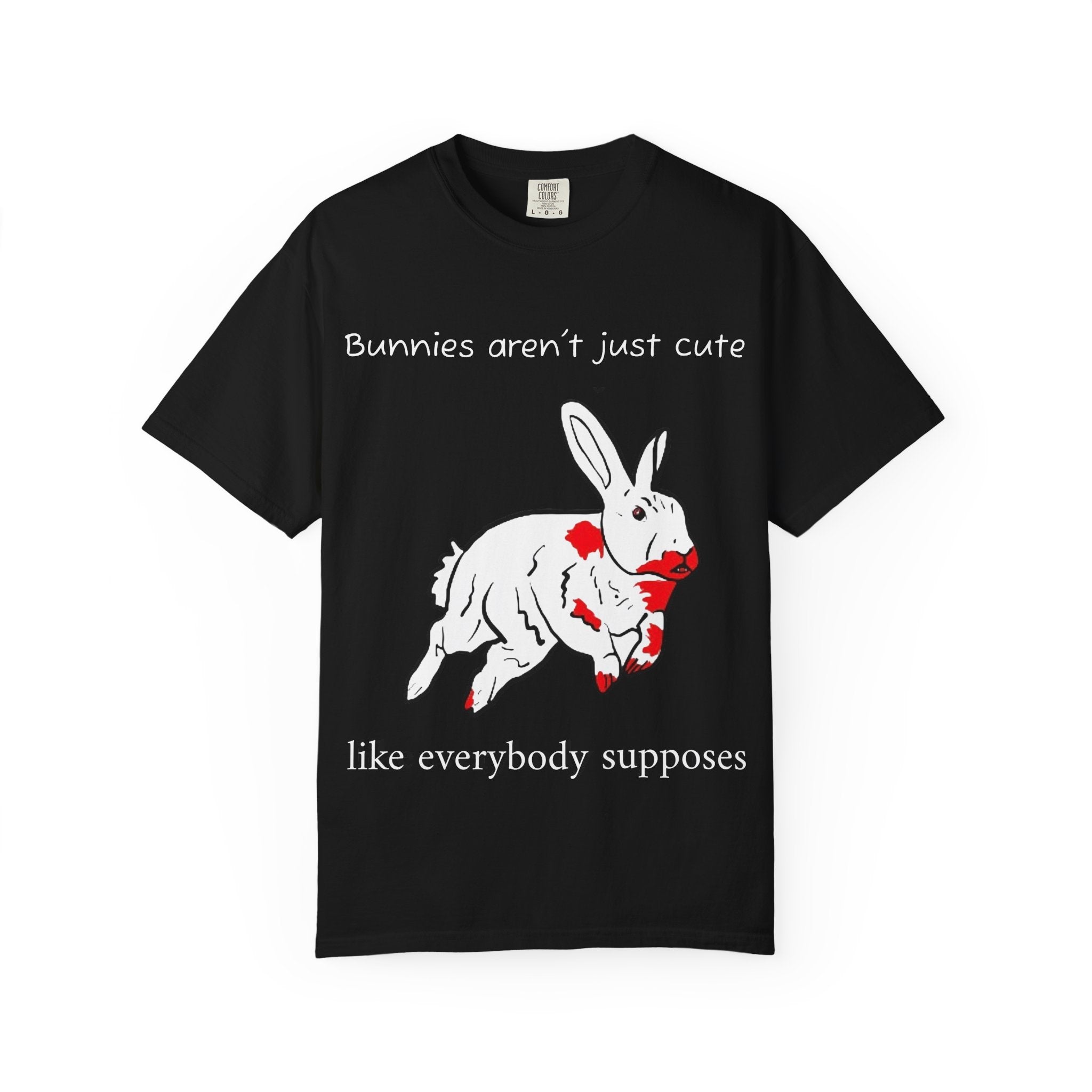 Bloody Bunny T-Shirt | Killer Rabbit Parody Gothic Dark Humor Gift