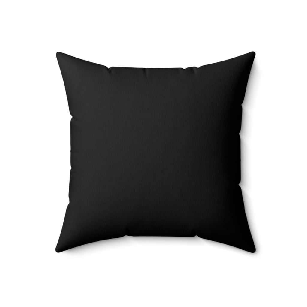 Botanical Witch & Cat Pillow: Black and White Faux Suede Decor