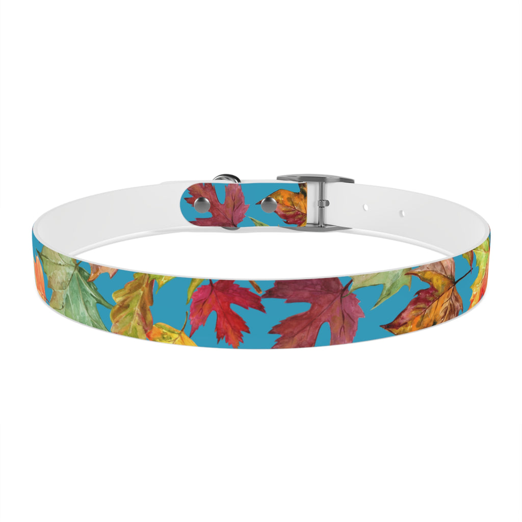 Vibrant Autumn Dog Collar | Fall Pet Accessory, Seasonal Dog Gear, Cute Dog Collars, Leaf Design, Colorful Pet Fashion