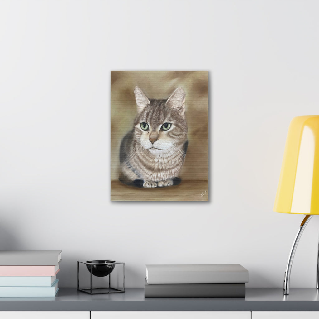 Canvas Print, Bengal Cat Pastel Pet Portrait, Wall Art Decor, Home Decor, Animal Lover Gift, Cat Lover Gift, Cat Wall Hanging, Cat Wall