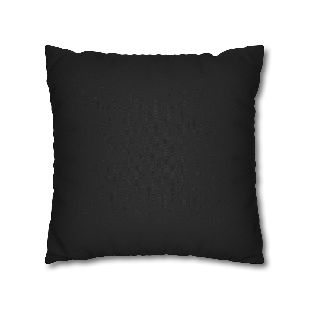 Botanical Witch & Cat Pillow: Black and White Faux Suede Decor