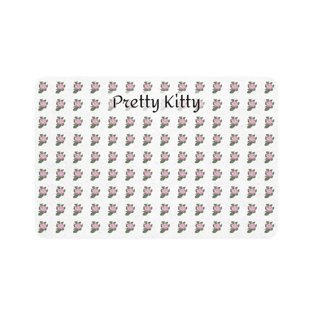 Personalized Floral Pet Food Mat (12x18)