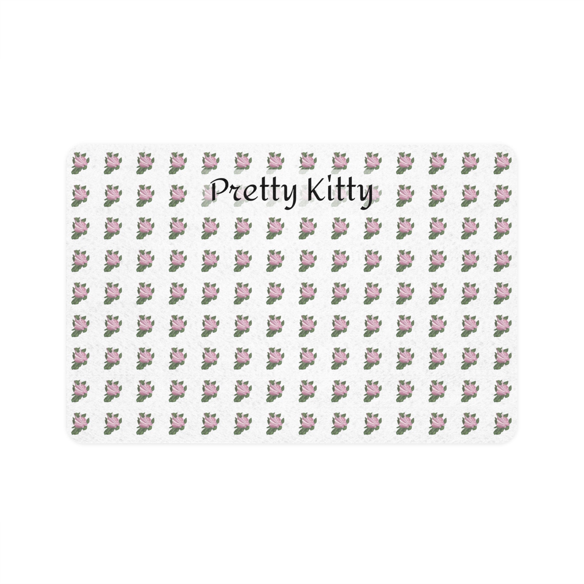 Personalized Floral Pet Food Mat (12x18)