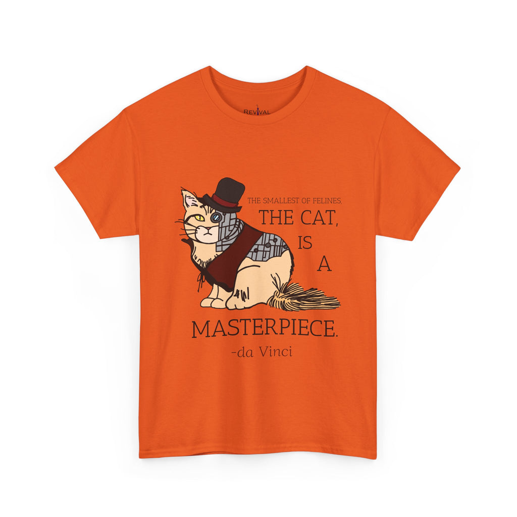 Steampunk Cyber Cat Graphic Tee, Unisex Cotton T-Shirt