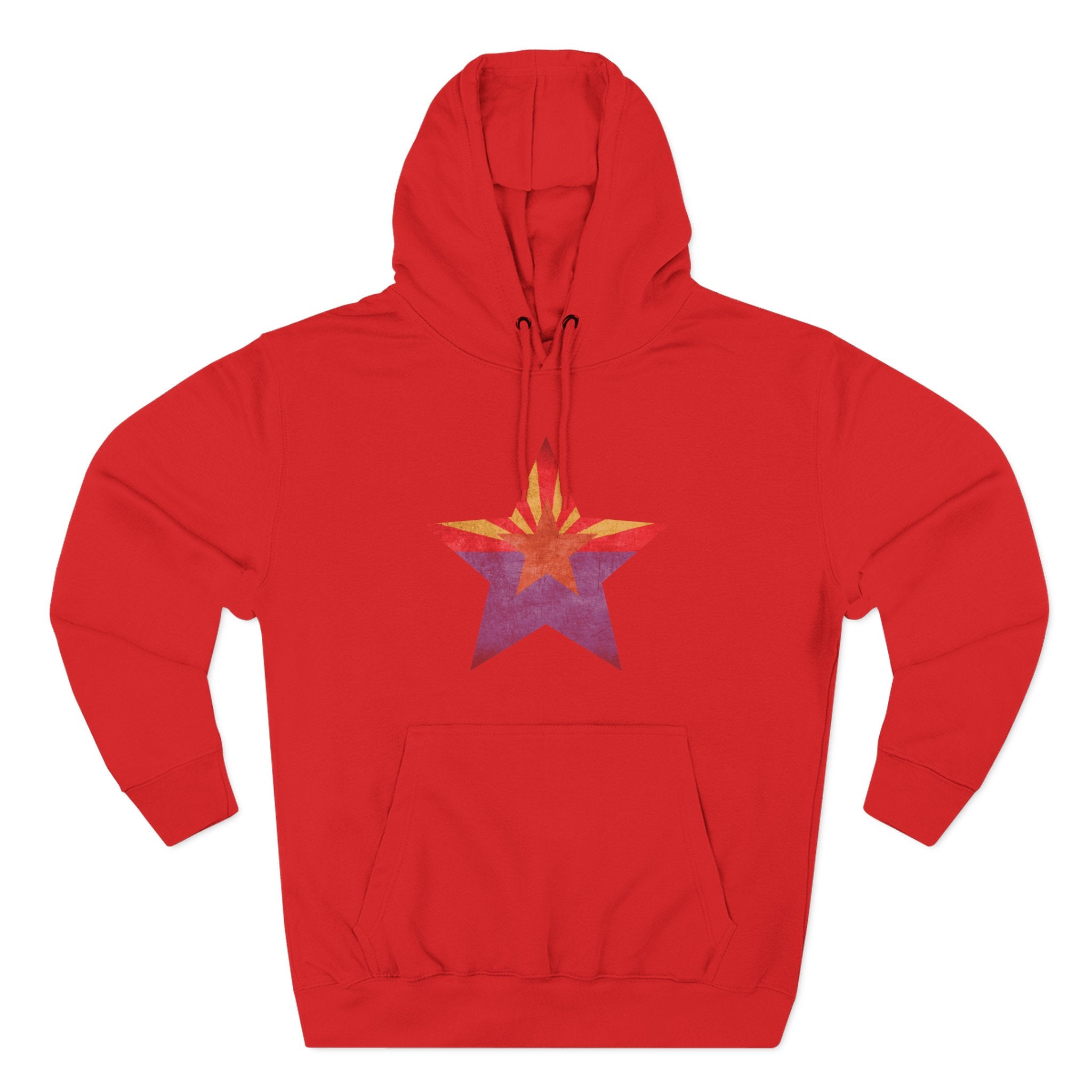 Coolidge AZ Fleece Hoodie: Arizona Star, Casa Grande Ruins
