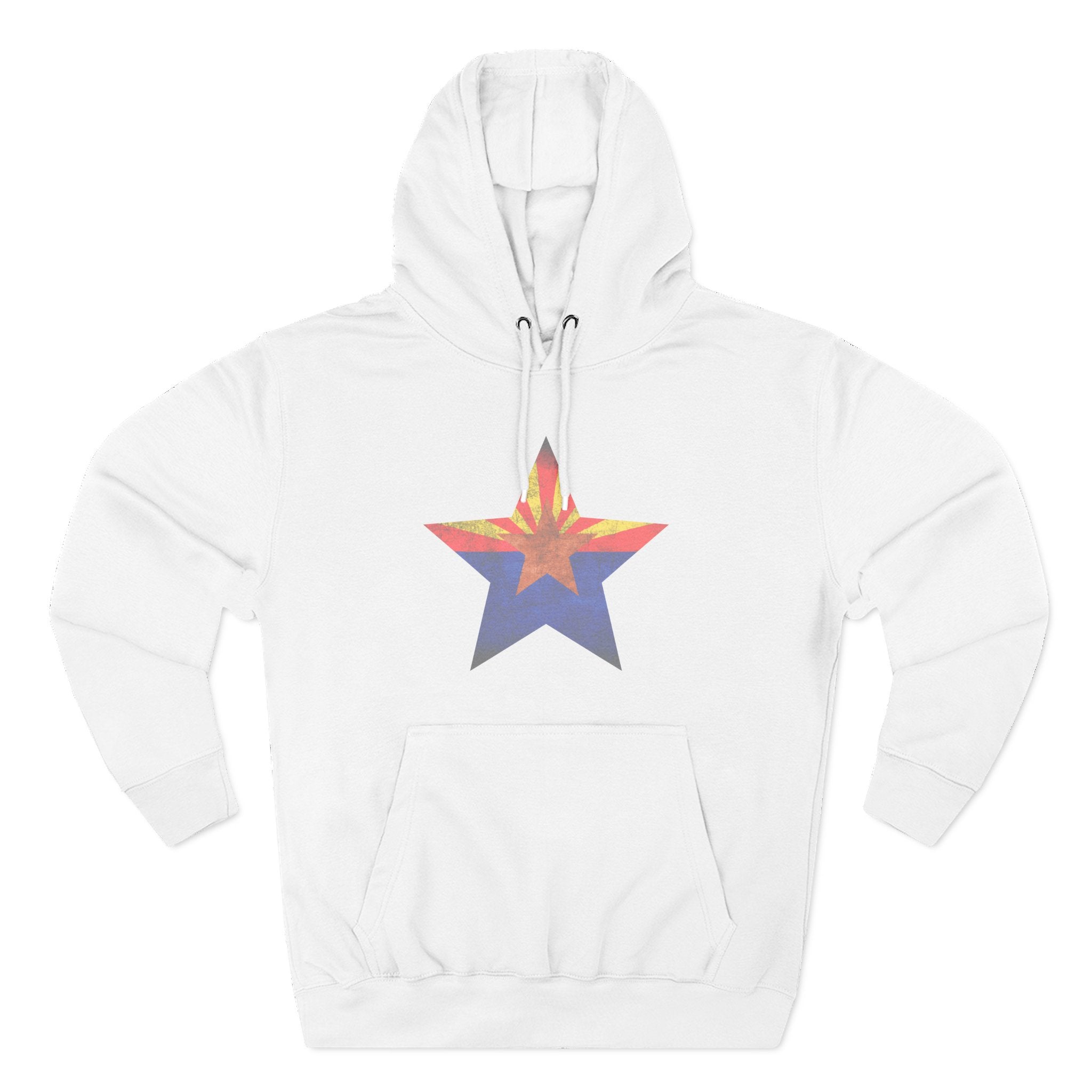 Coolidge AZ Fleece Hoodie: Arizona Star, Casa Grande Ruins