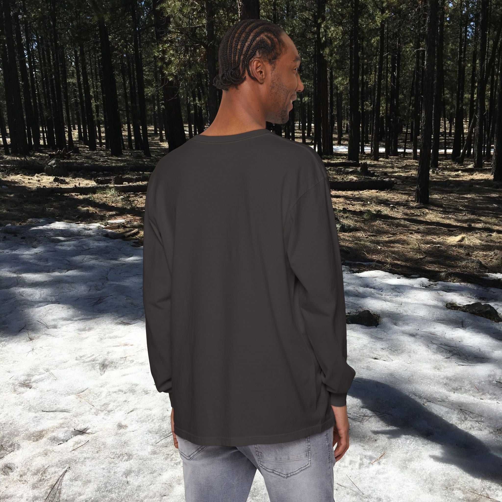 Husky Wearing Jane Austen Style Dress Long Sleeve T-Shirt, Animal Lover Gift, Dog-Themed Apparel, Casual Wear, Winter Fashion