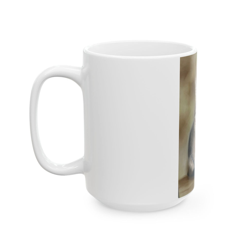 Whimsical Cat Ceramic Mug - Ideal Gift for Cat Lovers, Cozy Coffee Mug, Cute Pet Artwork, Coffee Lovers, Cat-Themed Gift
