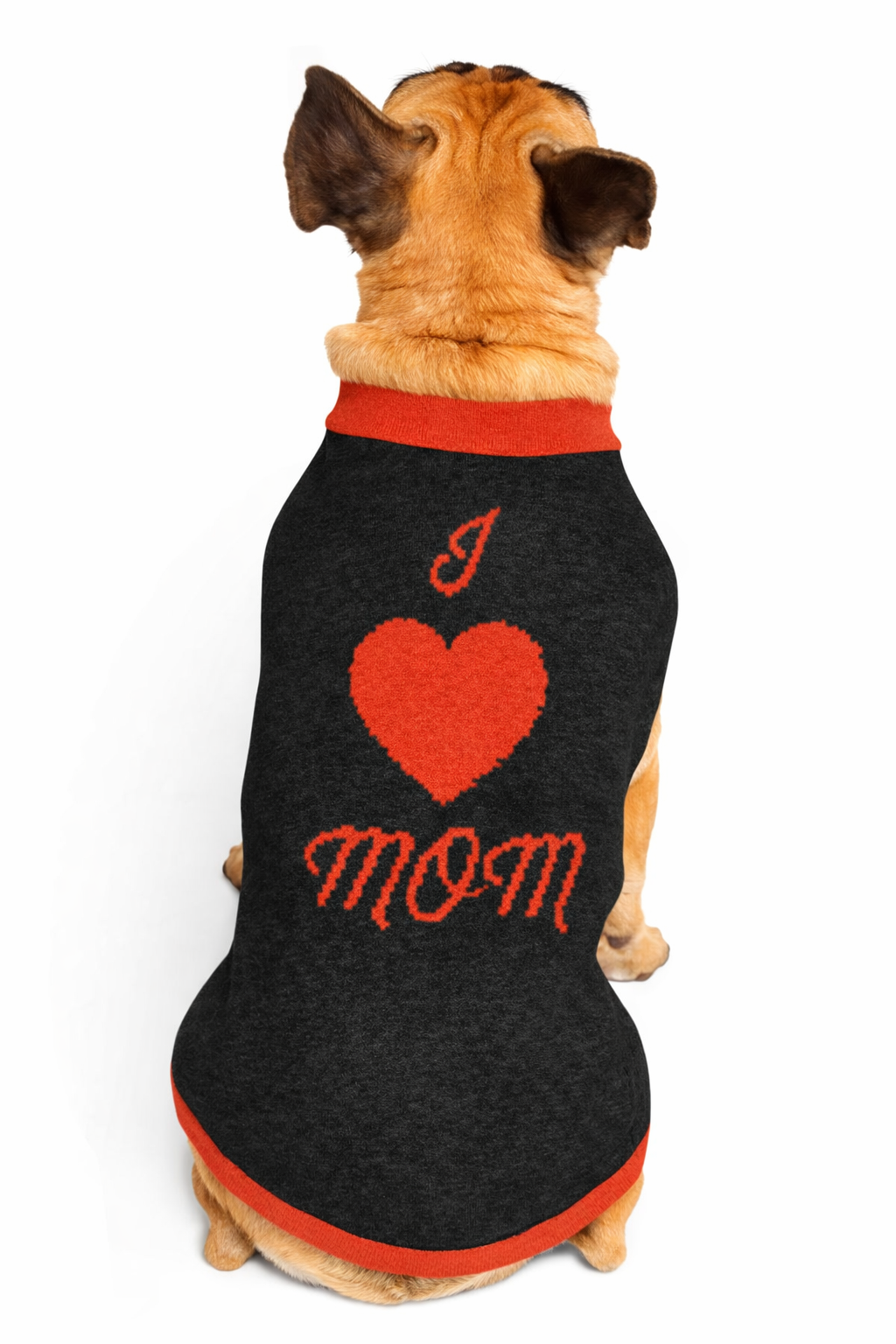 Valentine's Dog "I (heart) Mom" Knitted Pet Sweater