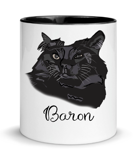 Customizable Pet Pic Mug with Color Inside