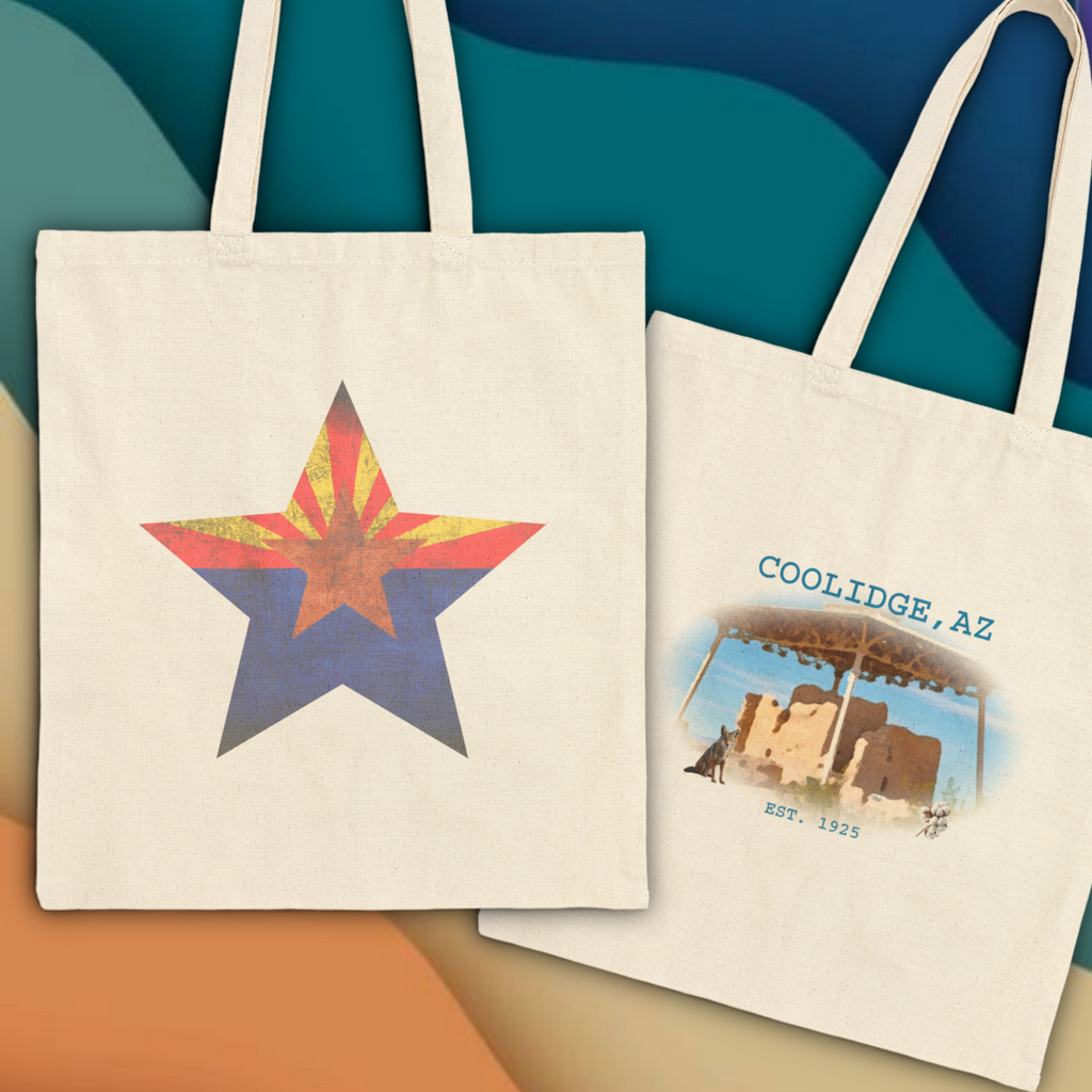 Arizona Star Cotton Canvas Tote Bag – Coolidge Souvenir