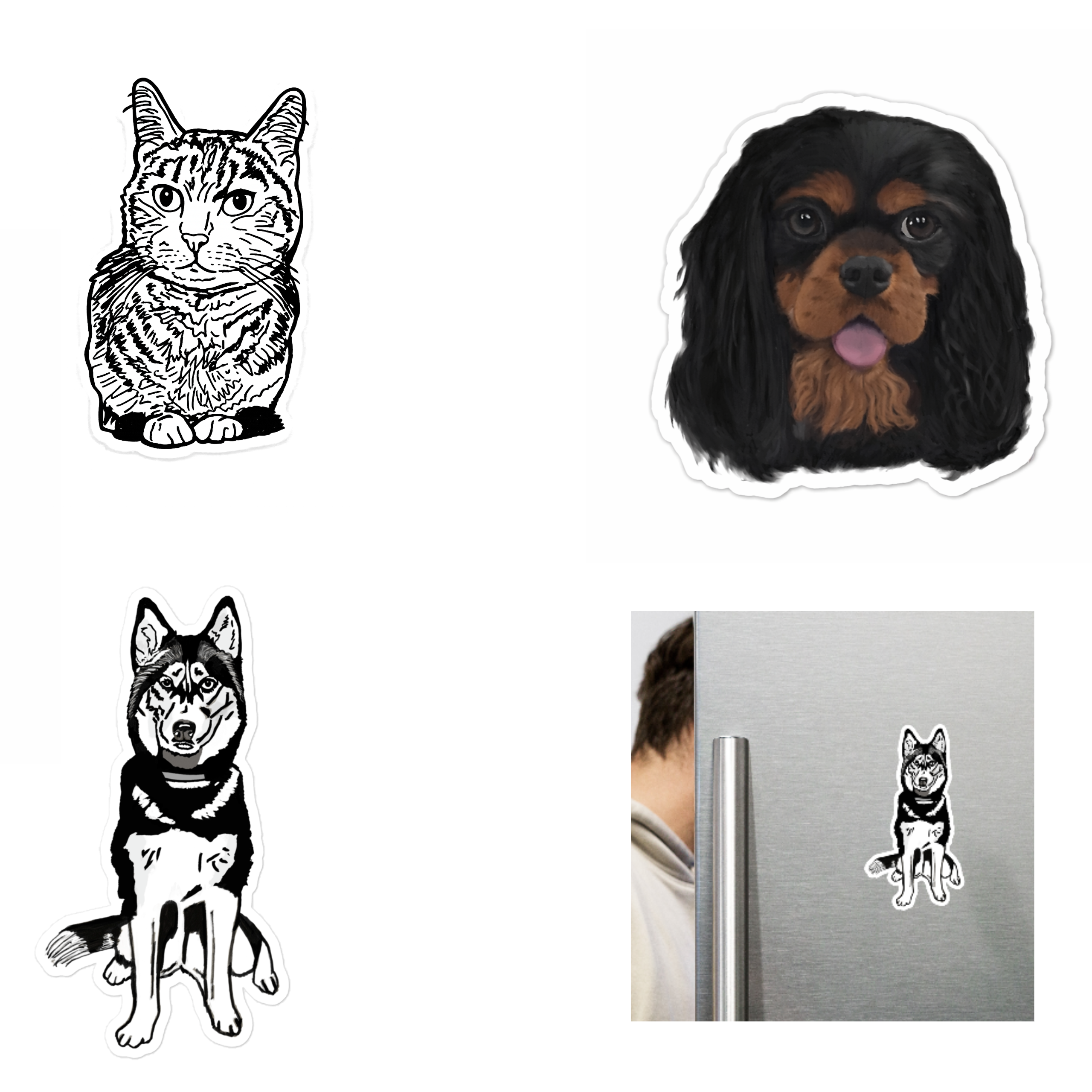 Custom Pet Drawing Magnet