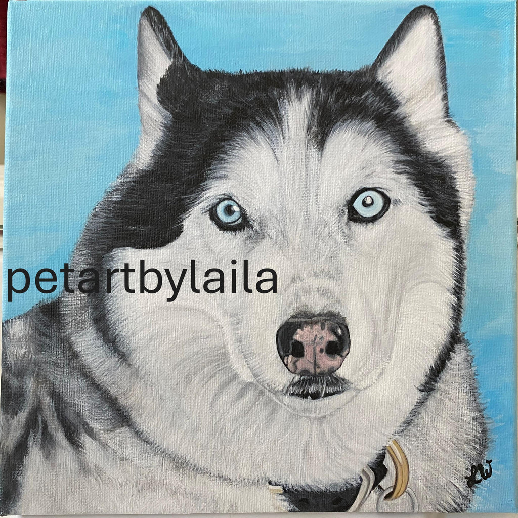 Custom pet portrait | cat dog any pet | painting | personalized | hand-made