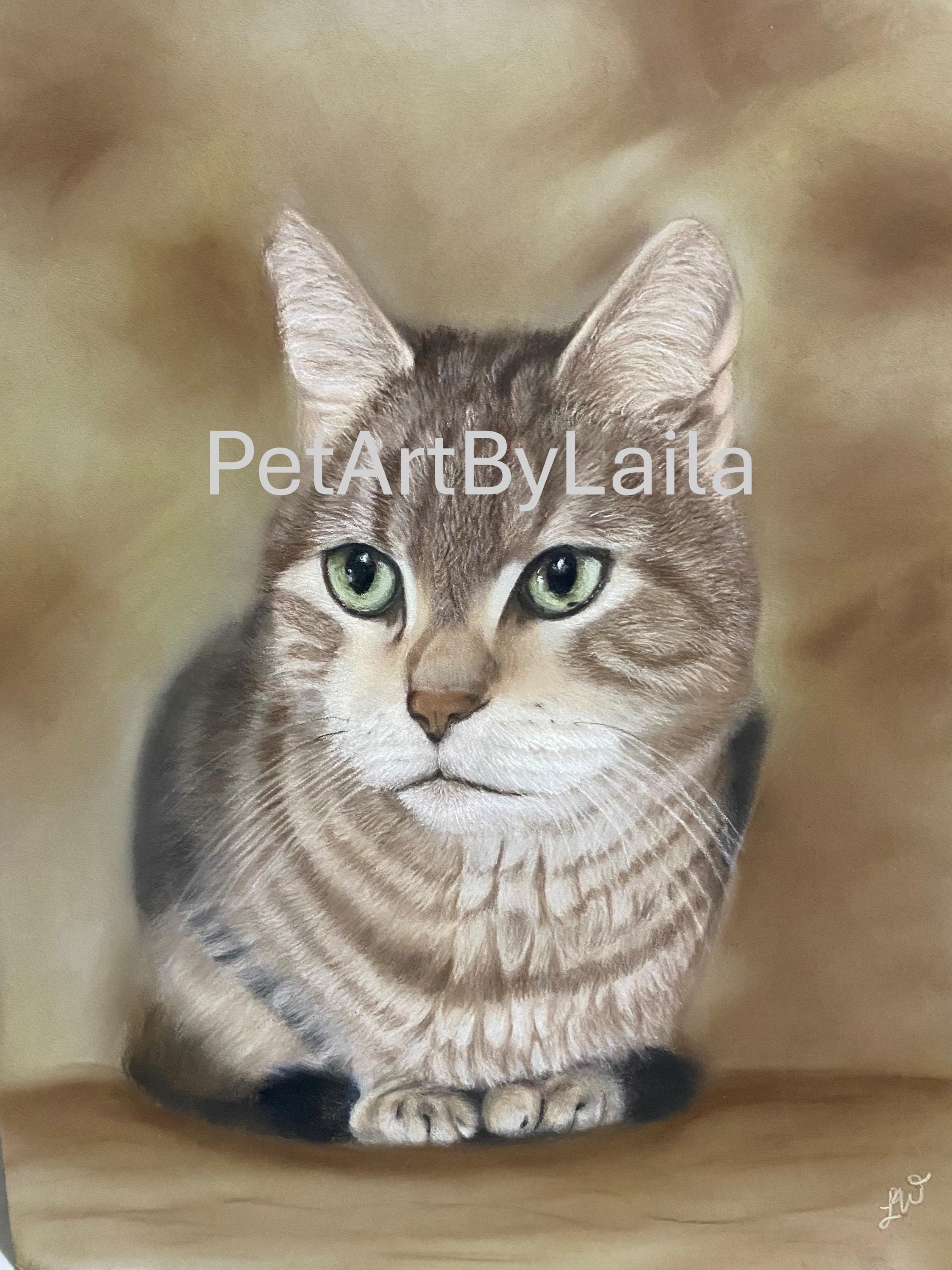 Custom pet portrait | cat dog any pet | painting | personalized | hand-made