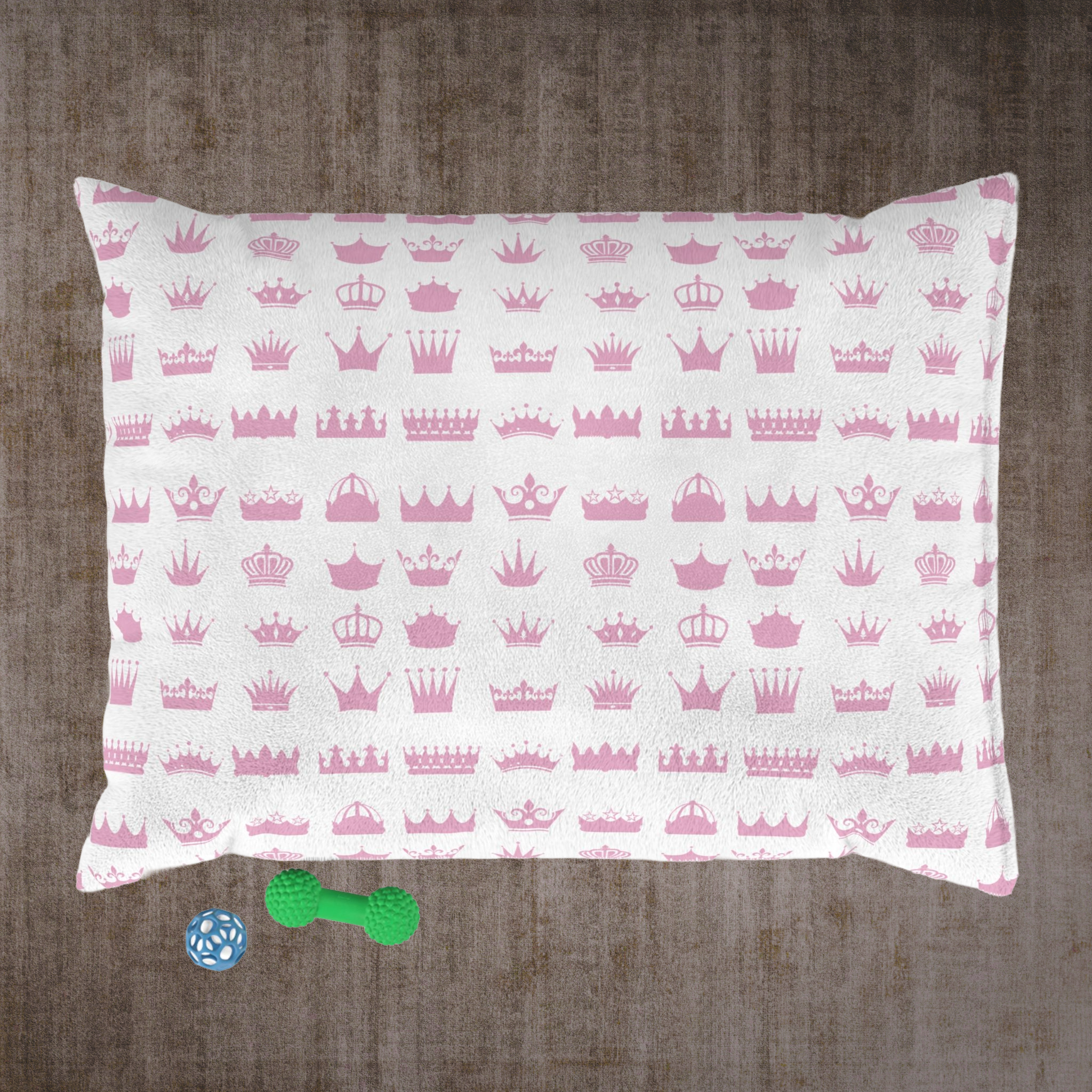 Royal Crown Pet Bed – Pink Plush Dog/Cat Cushionrs, Home Decor, Gift for Pets