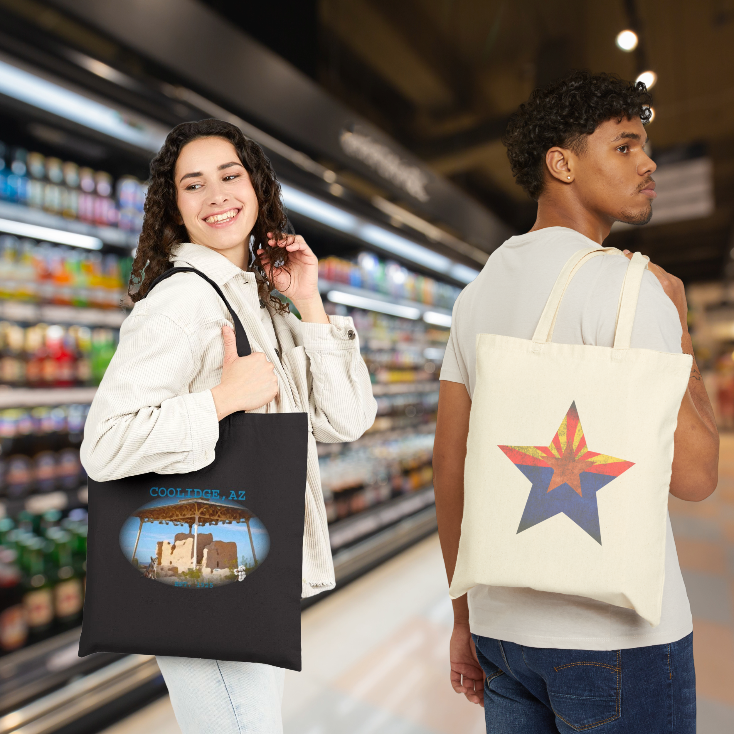 Arizona Star Cotton Canvas Tote Bag – Coolidge Souvenir