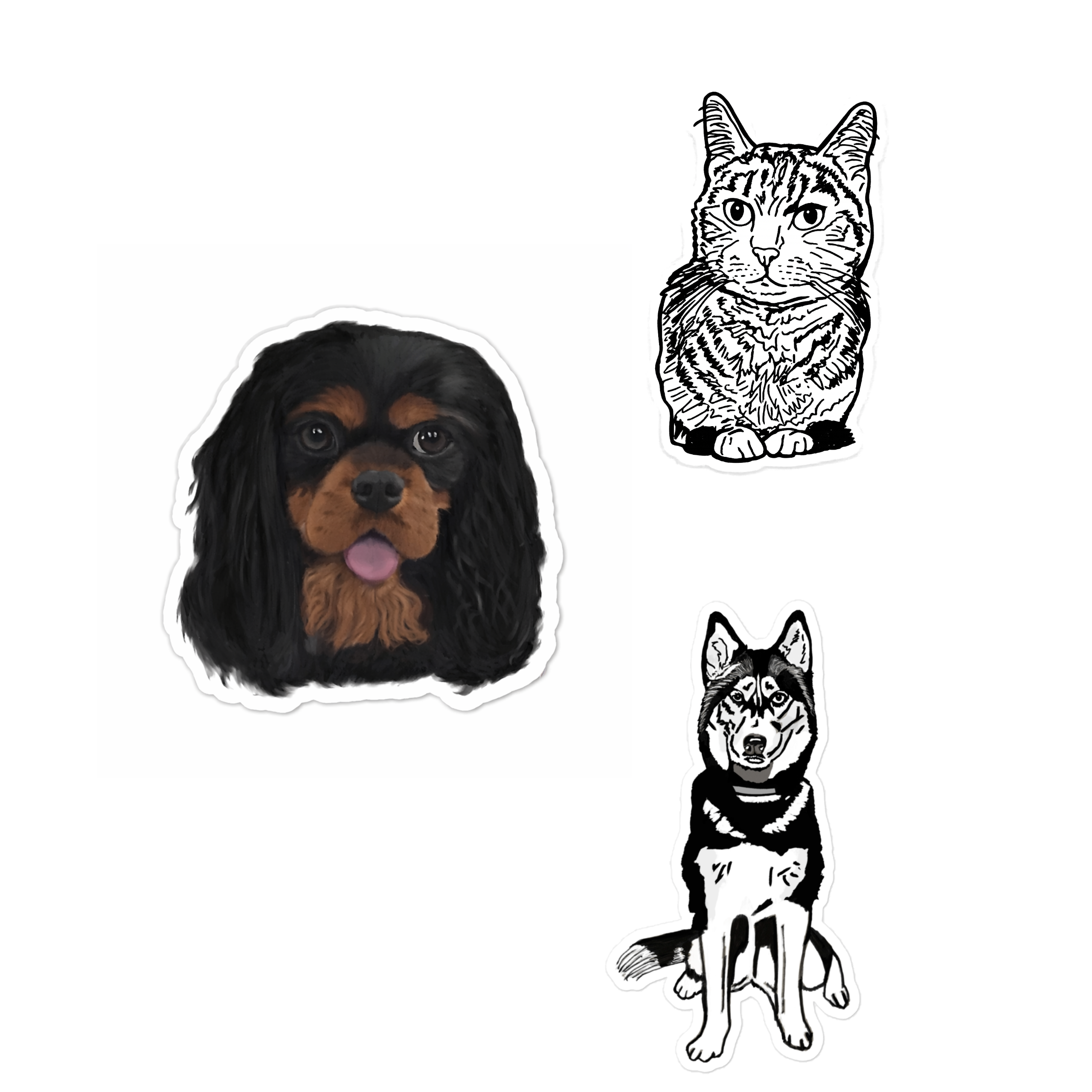 Custom Vinyl Pet Drawing Stickers
